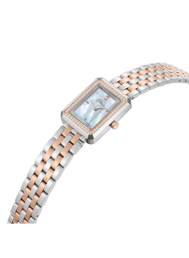 بوليس Uloya Silver Dial Stainless Steel Bracelet Analog Watch for Women, 21.7mm